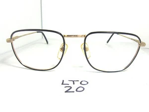 Nos Vtg Unmarked Squared Mens Sun Eyeglass Frame Gold Black (LTO-20) - Picture 1 of 3