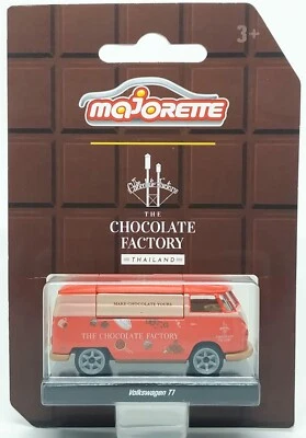 Camión de comida Majorette Volkswagen T1 rojo de fábrica de chocolate paquete 1:59 (3") Foto 1 de 4