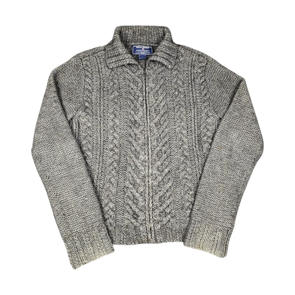 Suéter Deportivo Polo De Colección Para Mujer Grande Ralph Lauren Deportista Lana Alpaca Cremallera Foto 1 de 4