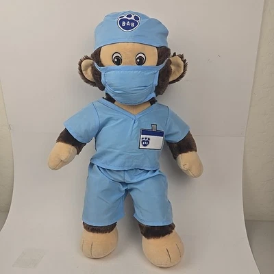 Build-A-Bear Monkey Plush 21" Doctor Nurse Scrubs Outfit BAB Stuffed Animal - Image 1 of 4