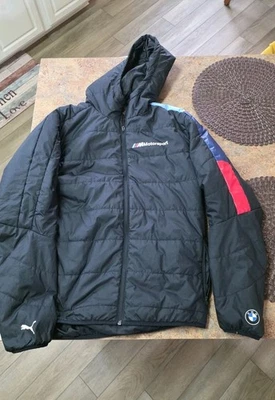 Puma BMW Motorsport M Series Mens Hoodie Jacket Black Blue Red Full Zip Size L - Image 1 of 4