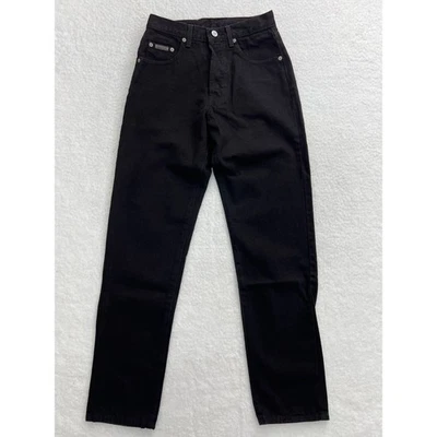 Pantalones de mezclilla Calvin Klein ajuste fácil pierna cónica botón mosca negros para mujer talla 3 de colección nuevos con etiquetas Foto 1 de 4