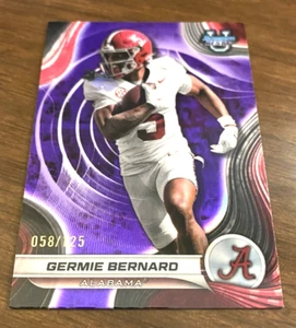 2024 Bowman Best U GERMIE BERNARD Refractor #'d /125 RC SP ALABAMA CRIMSON TIDE - Picture 1 of 2