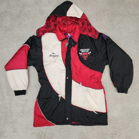 PRO PLAYER NBA Chicago Bulls Puffy Jacket Daniel Young Medium Vintage 90's Cover