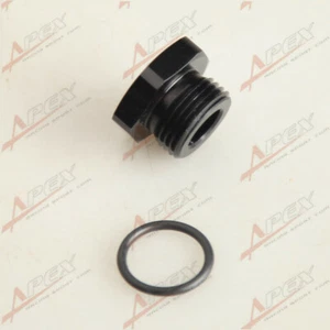 -10 AN 10AN -10AN Flare Plug Fitting With O RING Seal Aluminum Black  - Picture 1 of 4