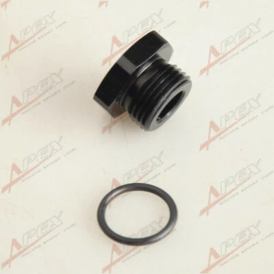 -10 AN 10AN -10AN Flare Plug Fitting With O RING Seal Aluminum Black  - Image 1 of 4