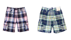 New Gymboree Toddler Boys' Plaid Cargo Shorts Pick Size & Color MSRP:$26.95 - Picture 1 of 3