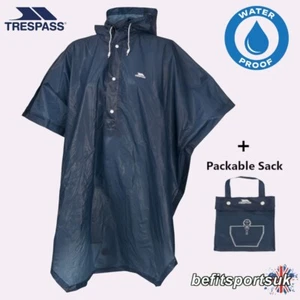 HERREN ERWACHSENE WASSERDICHT PONCHO REGENABDECKUNG KAPUZE MUSCHELBALDACHIN VERPACKBAR NOTFALL - Bild 1 von 12