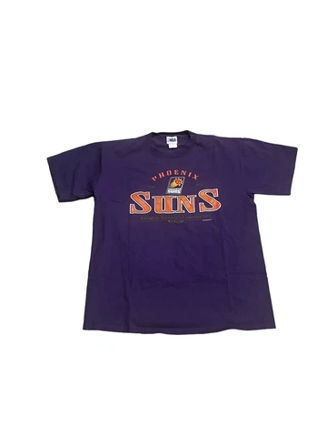 Vintage Phoenix Suns Basketball NBA Purple Short Sleeve Shirt Team Pride Size L Cover