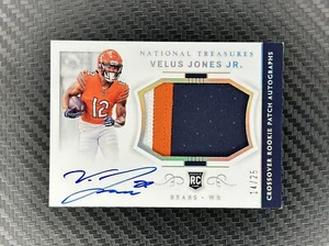 2022 National Treasures Velus Jones Jr Crossover Rookie Patch Auto/25 Bären - Bild 1 von 2