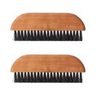 2 Count Round Handle Brush Shower Cleaning Wood Back Scrubber for