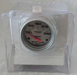 Auto Meter Coolant Temp Gauge Marine Silver Ultra-Lite 100-250°F,  200763-33 - Picture 1 of 1