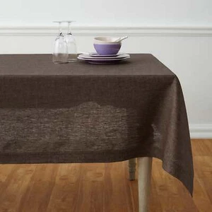 Solino Home 100% Pure Linen Tablecloth for Fall Kitchen Dining Solid, Athena - Picture 1 of 97