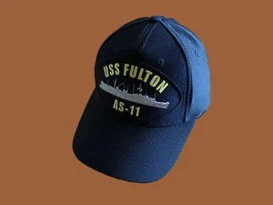 USS FULTON AS-11 U.S NAVY SHIP HAT U.S MILITARY OFFICIAL BALL CAP U.S.A MADE - Picture 1 of 7