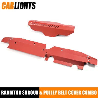 Aluminum Radiator Shroud&Pulley/Belt Cover Fit For Subaru WRX & STi Combo 08-12 - Image 1 of 4