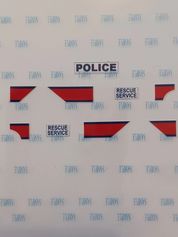 Corgi Jr 31 Police Land Rover Pick Up Truck Reproduction Stickers - Image 1 of 1