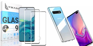 Set für Samsung Galaxy S10 : 2x Panzerfolie 9H Schutzglas + 1x Schutzhülle TPU - Bild 1 von 3
