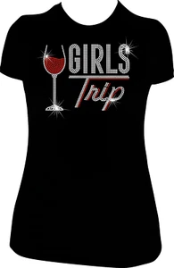 GIRLS TRIP RHINESTONE BLING SHIRT - Picture 1 of 3