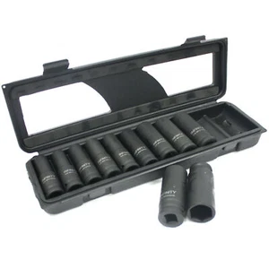 12 PC 1/2" DR DEEP IMPACT SOCKET SET METRIC MM DRIVE IMPACT WRENCH SOCKETS - Picture 1 of 3