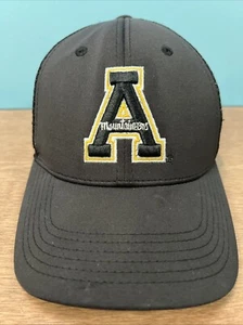 Schwarze Mütze Appalachian State Mountaineers Oberteil der Welt Memory-Passform Druckknopflasche - Bild 1 von 7