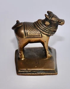 Small Collectable Indian Bronze Bramin Sacred Bull Statue c. 1940's - Picture 1 of 6