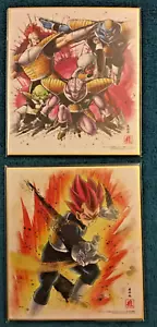 Dragon Ball Shikishi Arte Parte 7 No.6 Fuerzas Ginyu y No.9 Vegeta Super Saiyan Dios - Imagen 1 de 7