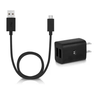 OEM Home Charger 2-Port USB Cable Power Adapter Cord AC Plug for SmartPhones - Picture 1 of 5