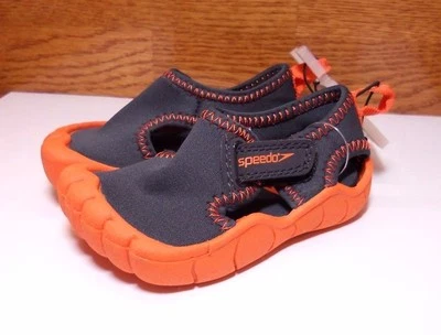 NUEVOS CALCETINES SPEEDO NIÑOS GRIS Y NARANJA AQUA ZAPATOS DE AGUA ~ TALLA S (5-6) Foto 1 de 3