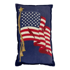 Vintage Patriotic Pillow from the estate of a famous Astronaut. - Picture 1 of 6