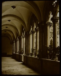 Magic Lantern Slide DALMATIA CROATIA NO33 DUBROVNIK MONASTERY C1920 PHOTO - Picture 1 of 2