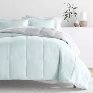 Pacchetto biancheria da letto, set piumino reversibile in microfibra e set lenzuola con motivi b... - Foto 1 di 61