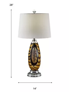 AT17086 Dale Tiffany Bengal Tiger Table Lamp - Picture 1 of 2