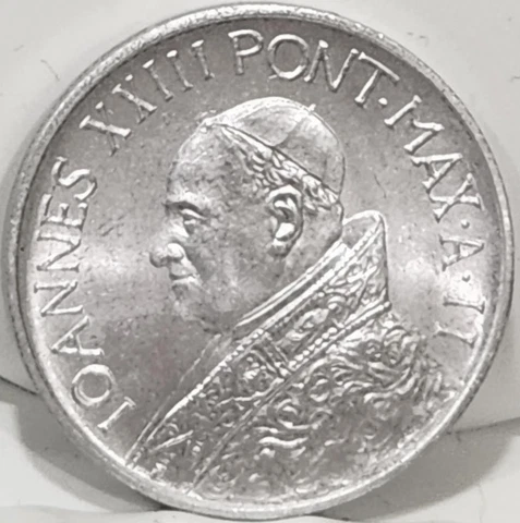 1960 Vatican 10 Lire Pope John XXIII Aluminum Coin Cover