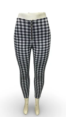 Pantalones al tobillo GUESS para mujer negros blancos a cuadros elegantes, modernos y elegantes (pequeños) Foto 1 de 4