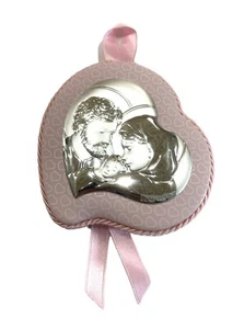 "Holy Family" Silver Girl Medallion Medallion Capocull by Atelier - Picture 1 of 1