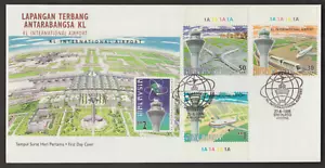 (MF224Q)MALAYSIA 1998 KL INTERNATIONAL AIRPORT STAMPS & MS ON 1 FDC - Picture 1 of 1