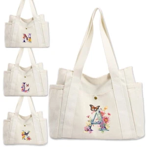 Reusable Canvas Duty Extra Large Grocery Bag Beach Tote School Shopping Bags New - Picture 1 of 39