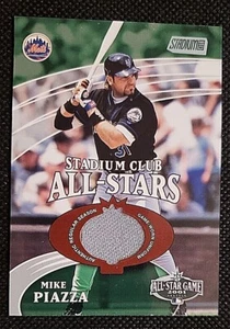 2002 Stadium Club 0490/1200 All-Star Relics #SCASMP Mike Piazza Uniform G3 - Picture 1 of 3