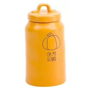 Rae Dunn OH MY GOURD Tall Ceramic Canister Jar Fall Thanksgiving Decor - Picture 1 of 1