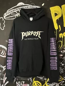 Sudadera con capucha negra vintage Justin Bieber Purpose Tour - Imagen 1 de 5