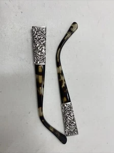 RARE MAUI JIM MONSTERA LEAF 24K TORTOISE SILVER MJ 747-05T TEMPLE ARM PARTS “X93 - Picture 1 of 5