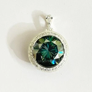 20 Ct Blue Treated Diamond Pendant Great Design VVS1 Certified ! Valentine Gift - Picture 1 of 4