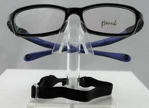 KOKOXILI KK3027 C01 Kids Flexible Rubber Black/Blue Frame Clear Lens Eyeglasses - Picture 1 of 8
