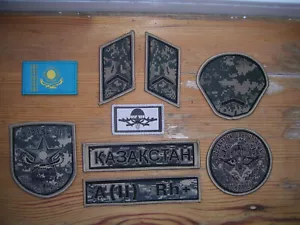 Genuine Kazakhstan Army Airborne Special Forces Insignia patches set for BDU - Picture 1 of 8