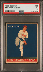 1933 Goudey #65 Milton Gaston PSA 3