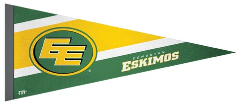 EDMONTON ESKIMOS Official CFL Football Team Premium Felt PENNANT Cover