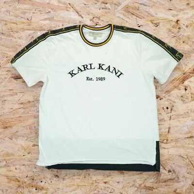 Camiseta Karl Kani Vintage Años 90 Para Hombre Bordado Logo Cuello Redondo Manga Corta XL Foto 1 de 4