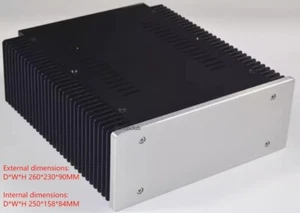Power Amplifier Chassis DIY Full Aluminum Case DAC AMP Shell Size 230*260*90MM - Picture 1 of 5