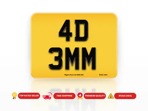 9x7 pulgadas motocicleta moto 4D corte láser carretera legal matrícula compatible con Mot - Imagen 1 de 7