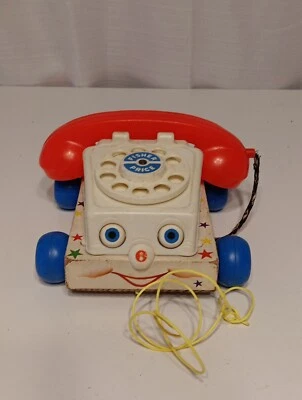 Винтажный 1961 Fisher Price деревянный болтовня телефон #747 игрушка - Изображение 1 из 4